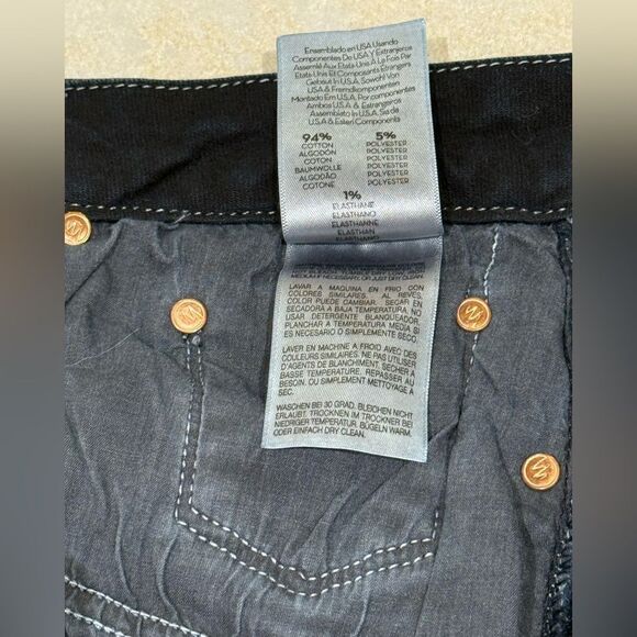 MOTHER The Looker High Waist Ankle Fray Last Call Dark Blue Jeans Size 30 - Picture 8 of 11